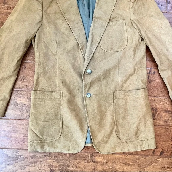 Dior Vintage Suede Tan Sport Coat Classic Tailored Blazer 40R - Picture 2 of 10